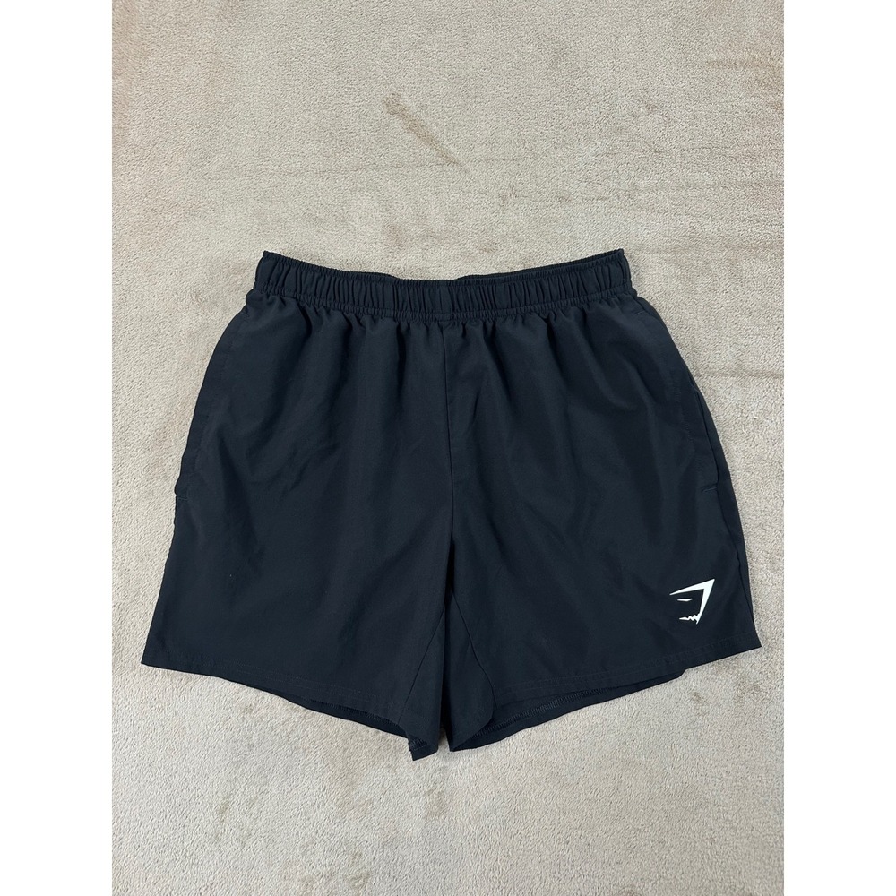 Gymshark Athletic Shorts 5" Mens Size S Black Unlined Gym Running Workout EUC